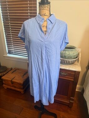 Banana Republic Sky Blue Collared Shift Dress